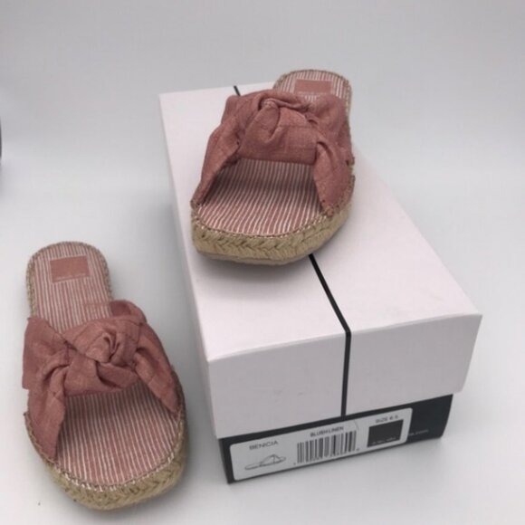 NWB Dolce Vita Benecia Knotted‎ Sandal in Blush Linen Size 6.5 - Picture 5 of 8